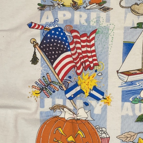 Vintage Graphic Oversized T-Shirt Made in USA Celebrate Every Month Of The Year - Picture 15 of 15
